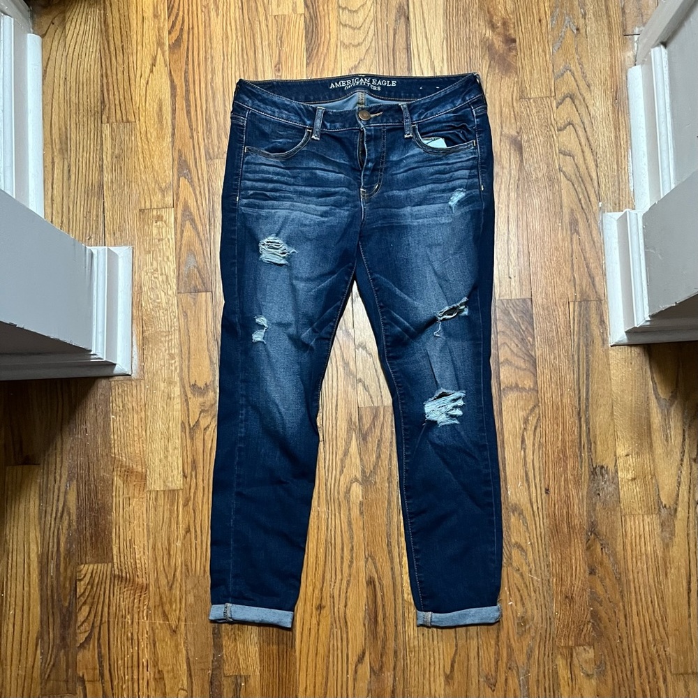 American Eagle Distressed Crop Jeans